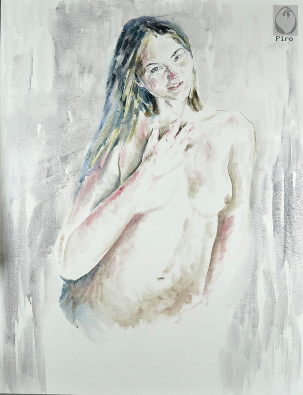 oil on paper - olio su carta di Piro